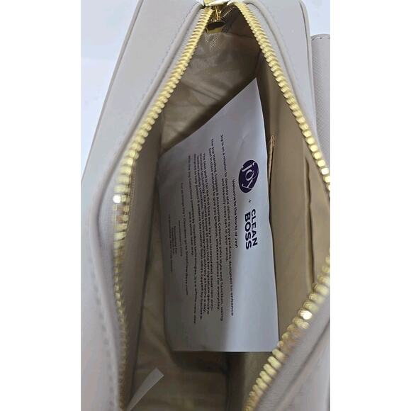 Joy Clean & Chic Saffiano Leather Crossbody Camera Bag White U7 - Picture 7 of 8